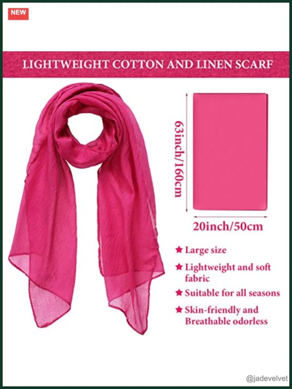 9 Pack Cotton Linen Lightweight Solid Scarf Shawl Wrap